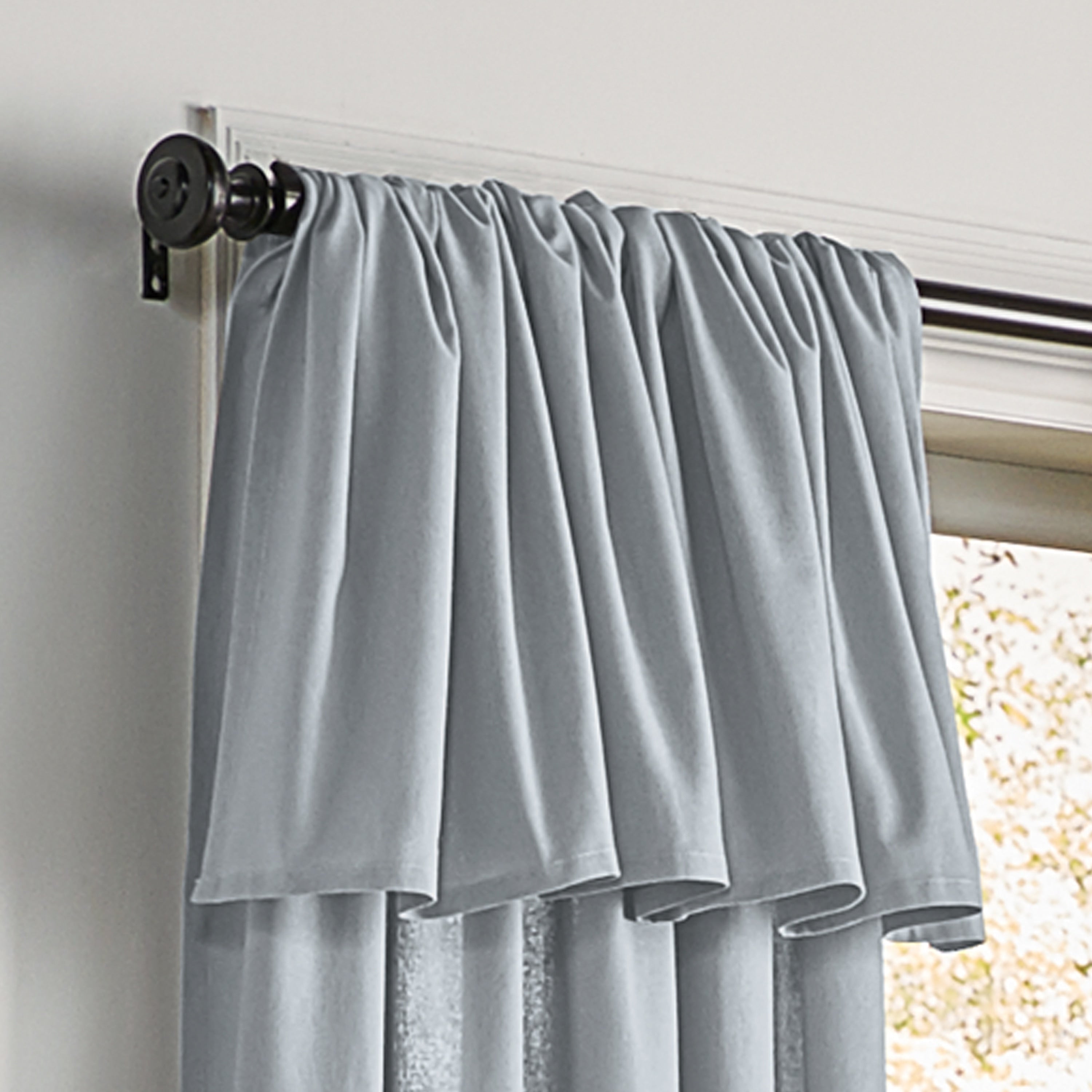 Rideau de ferme en toile de protection Mercantile filtrant la lumière avec languette et cantonnière