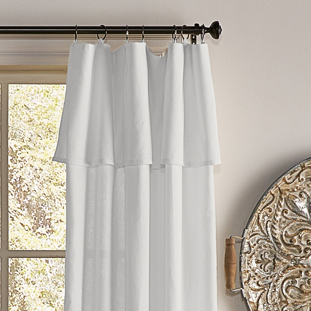 Rideau de ferme en toile de protection Mercantile filtrant la lumière avec languette et cantonnière