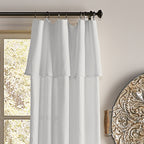 Rideau de ferme en toile de protection Mercantile filtrant la lumière avec languette et cantonnière