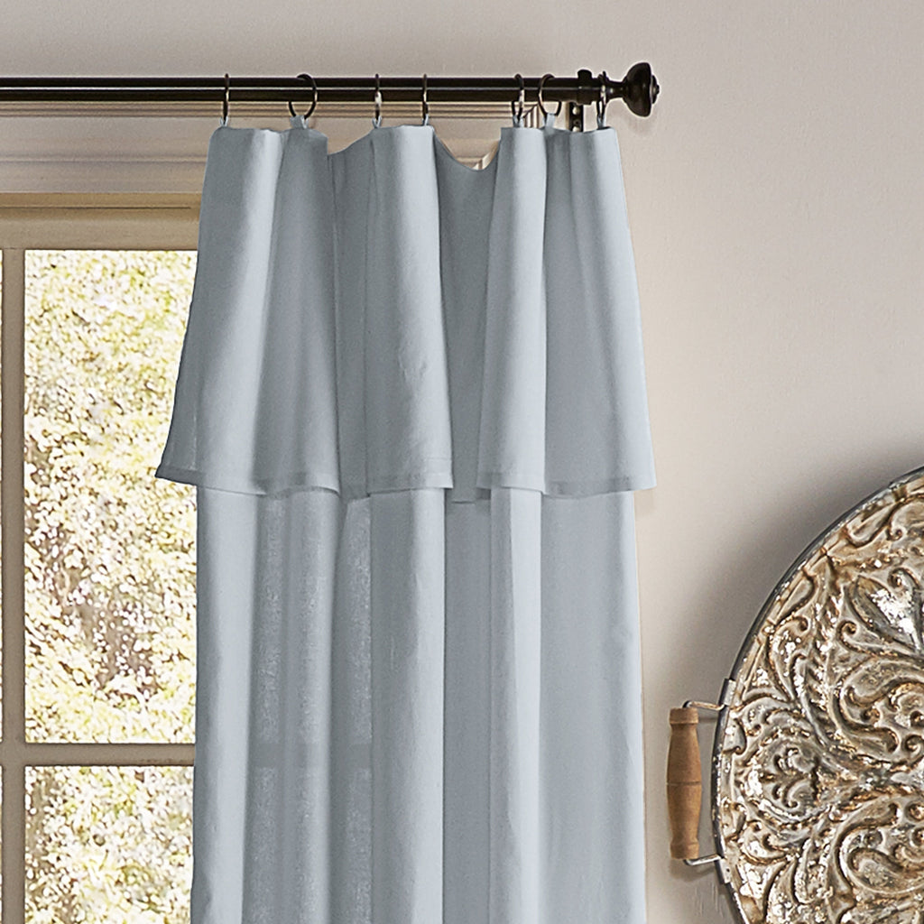 Rideau de ferme en toile de protection Mercantile filtrant la lumière avec languette et cantonnière