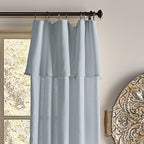Rideau de ferme en toile de protection Mercantile filtrant la lumière avec languette et cantonnière