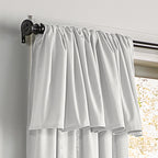 Rideau de ferme en toile de protection Mercantile filtrant la lumière avec languette et cantonnière