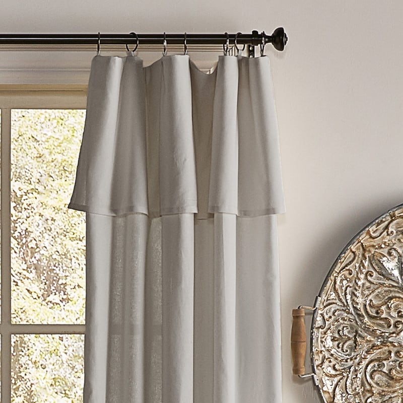 Rideau de ferme en toile de protection Mercantile filtrant la lumière avec languette et cantonnière