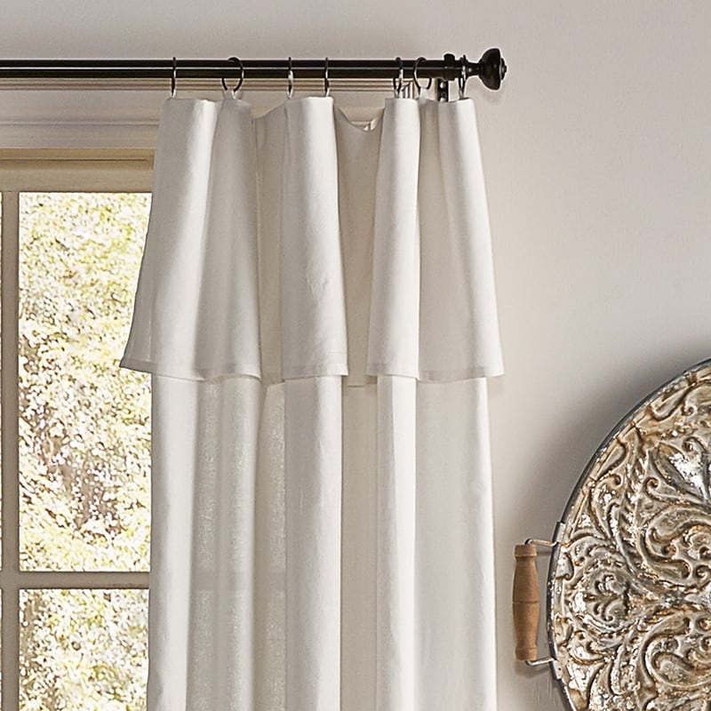 Rideau de ferme en toile de protection Mercantile filtrant la lumière avec languette et cantonnière