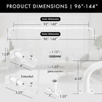 Tringle à rideau occultante enveloppante Meriville de 1 pouce de diamètre