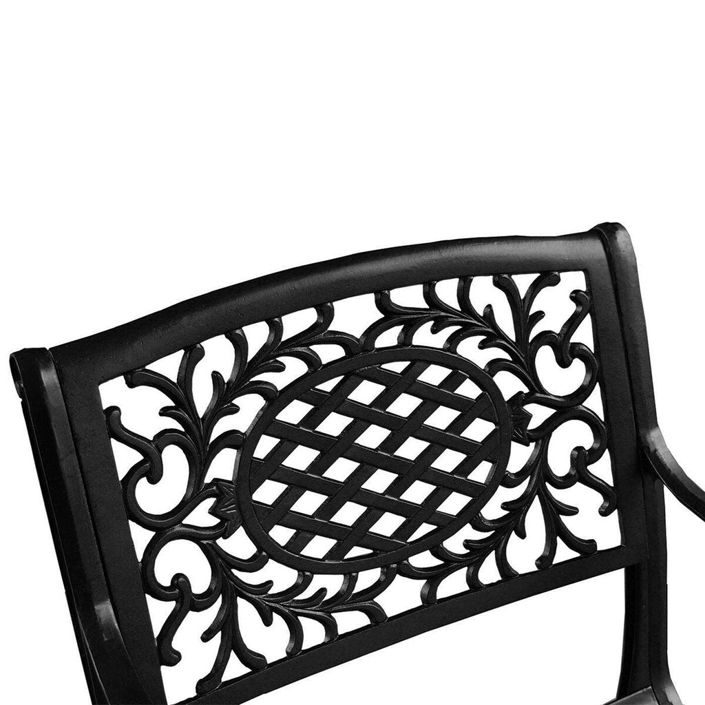 Ensemble de salle à manger rond en treillis de 59 po avec plateau tournant et six chaises - N/A