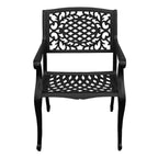 Ensemble de salle à manger rond en treillis de 59 po avec plateau tournant et six chaises - N/A