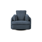 Fauteuil inclinable pivotant Meso, tissu Nuvella bleu encre, polyester