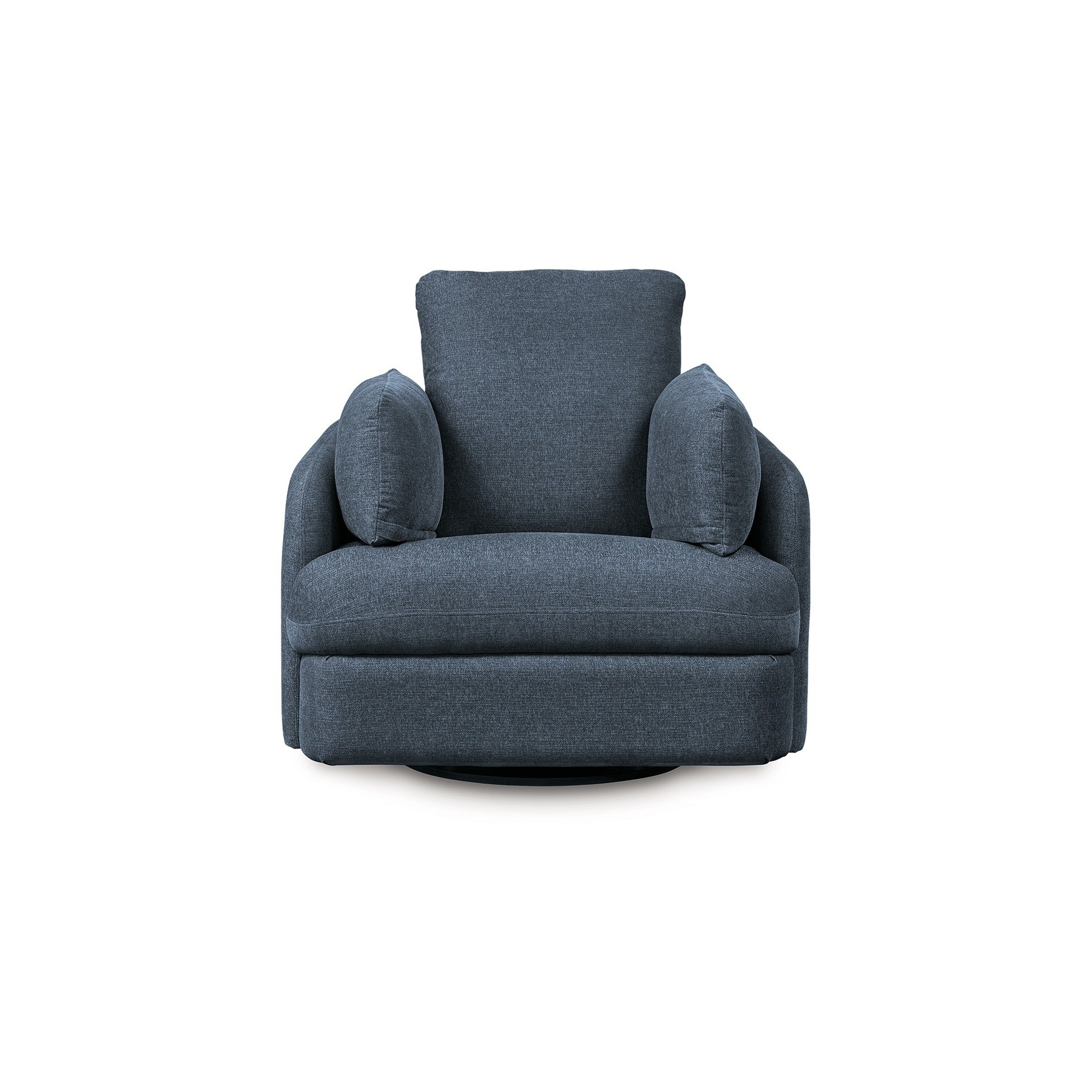 Fauteuil inclinable pivotant Meso, tissu Nuvella bleu encre, polyester