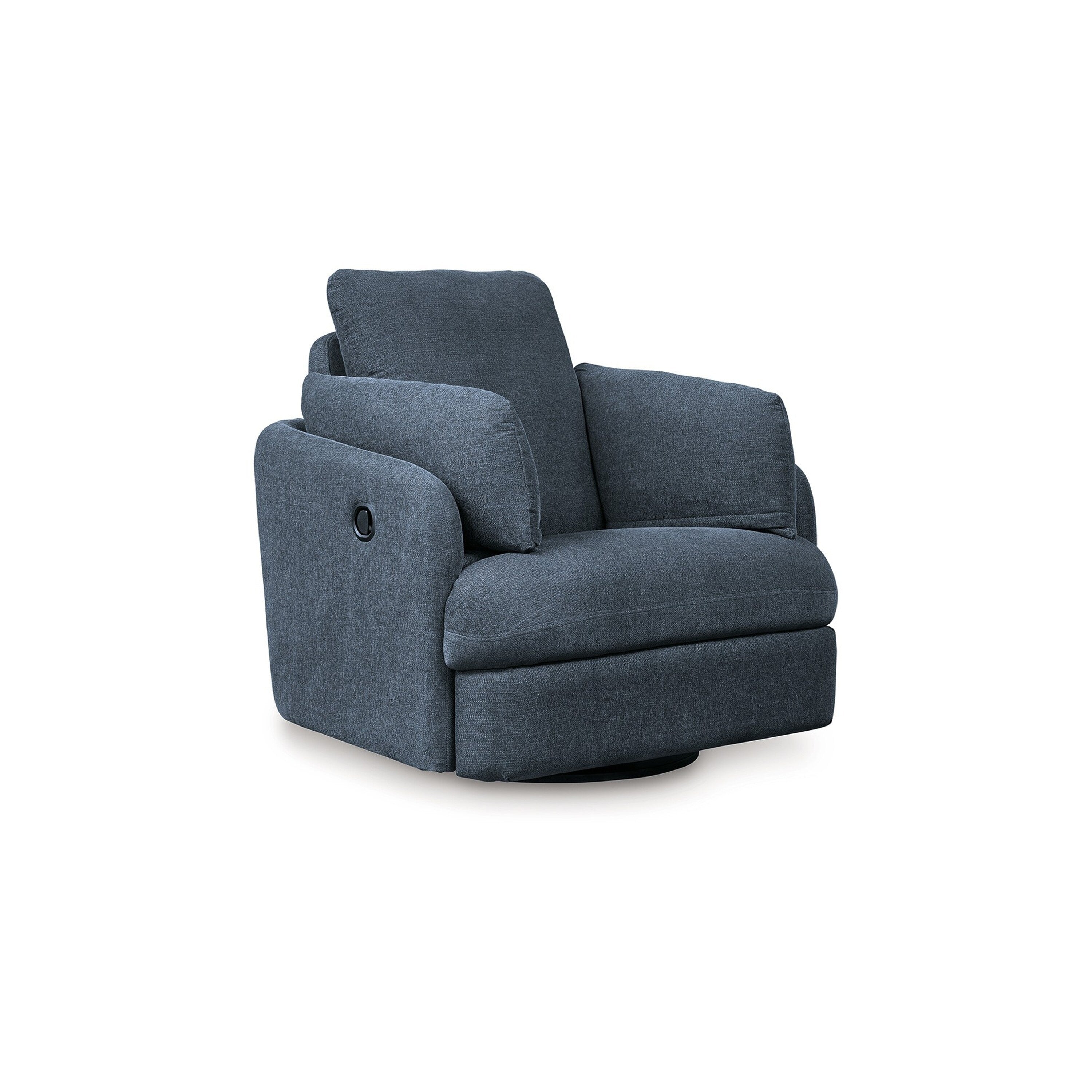 Fauteuil inclinable pivotant Meso, tissu Nuvella bleu encre, polyester