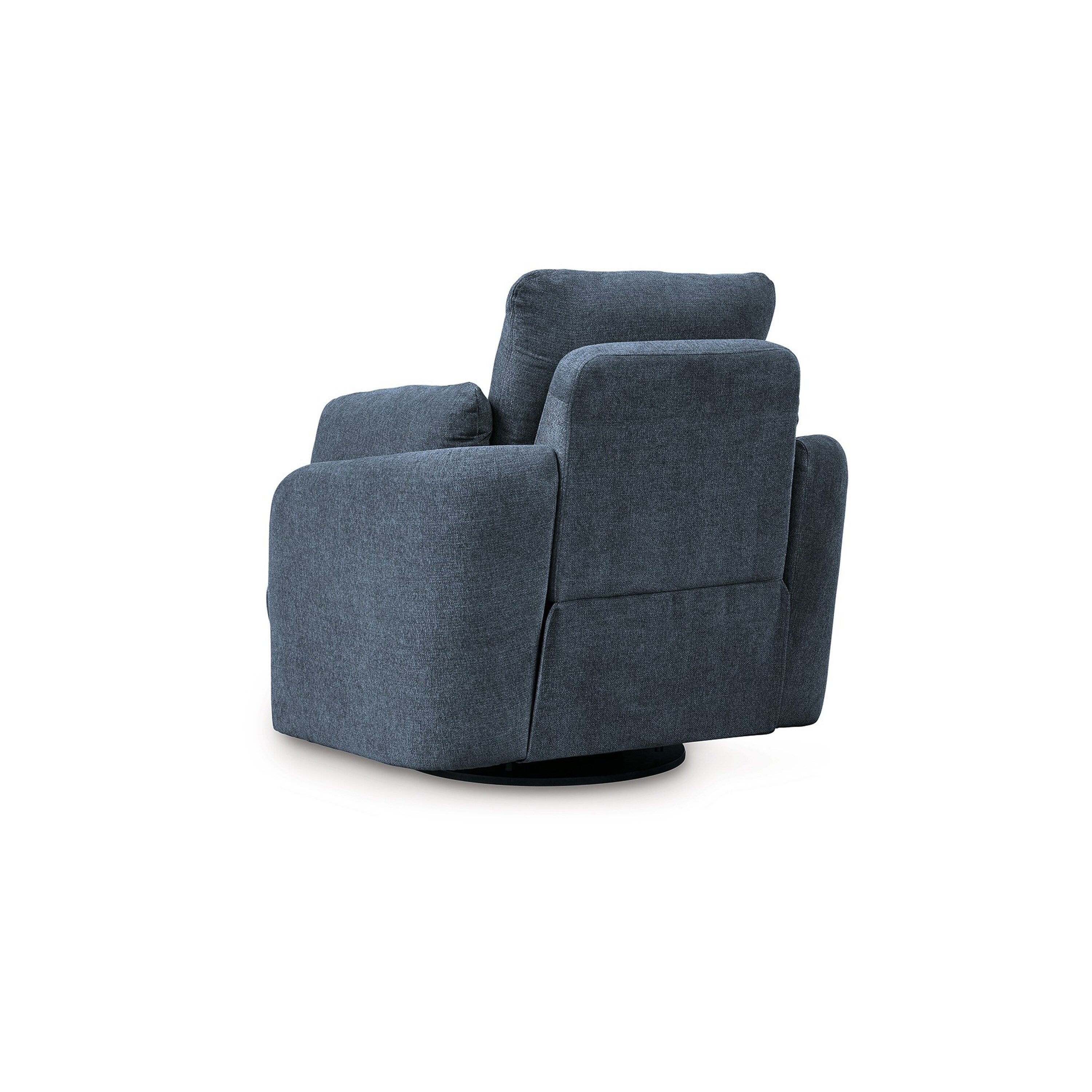 Fauteuil inclinable pivotant Meso, tissu Nuvella bleu encre, polyester