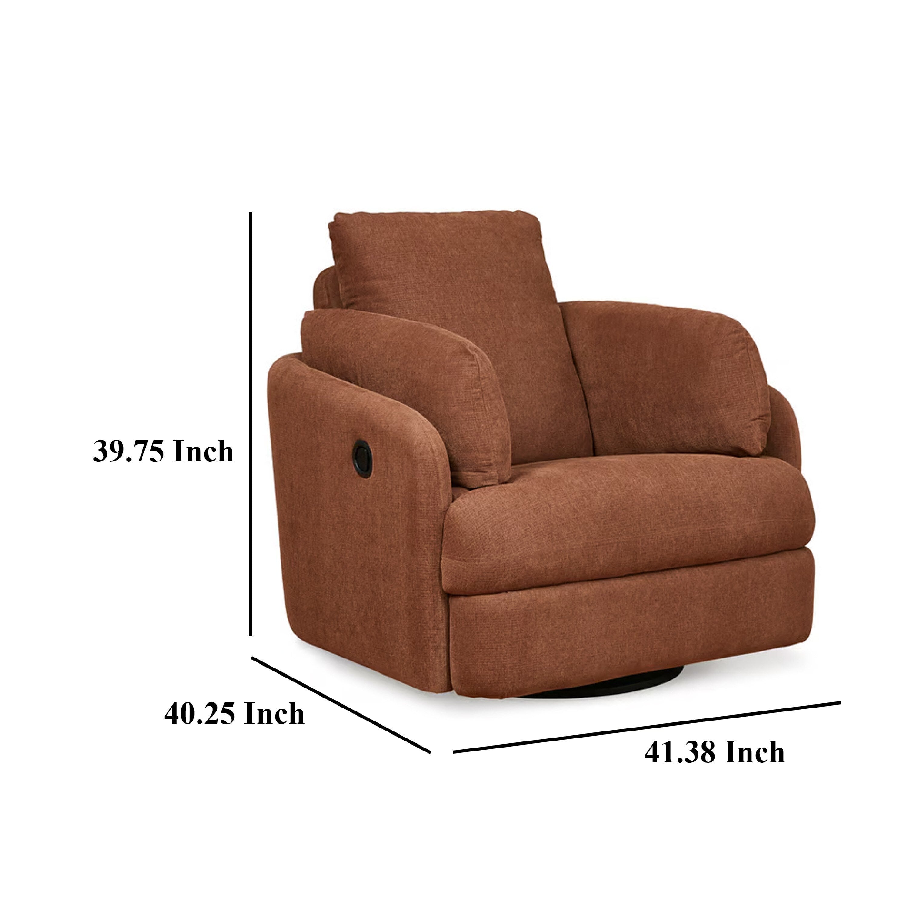 Fauteuil inclinable manuel pivotant Meso, polyester Nuvella orange