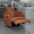 Fauteuil inclinable manuel pivotant Meso, polyester Nuvella orange
