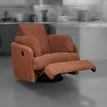 Fauteuil inclinable manuel pivotant Meso, polyester Nuvella orange