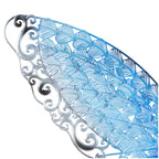 Papillon en métal pour décoration murale d'intérieur ou d'extérieur - Argent, vert, rose - Roche River Decor