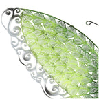 Papillon en métal pour décoration murale d'intérieur ou d'extérieur - Argent, vert, rose - Roche River Decor