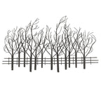 Décoration murale en métal noir Champ d'arbres