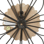 Décoration murale florale en métal - Lot de 2 - Noir - Roche River Decor