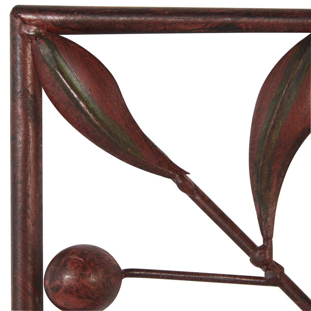 Décoration murale en métal à volutes - Lot de 4 - Marron foncé - Roche River Decor