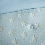 Parure de lit en peluche phosphorescente Avery Aqua par Intelligent Design Kids