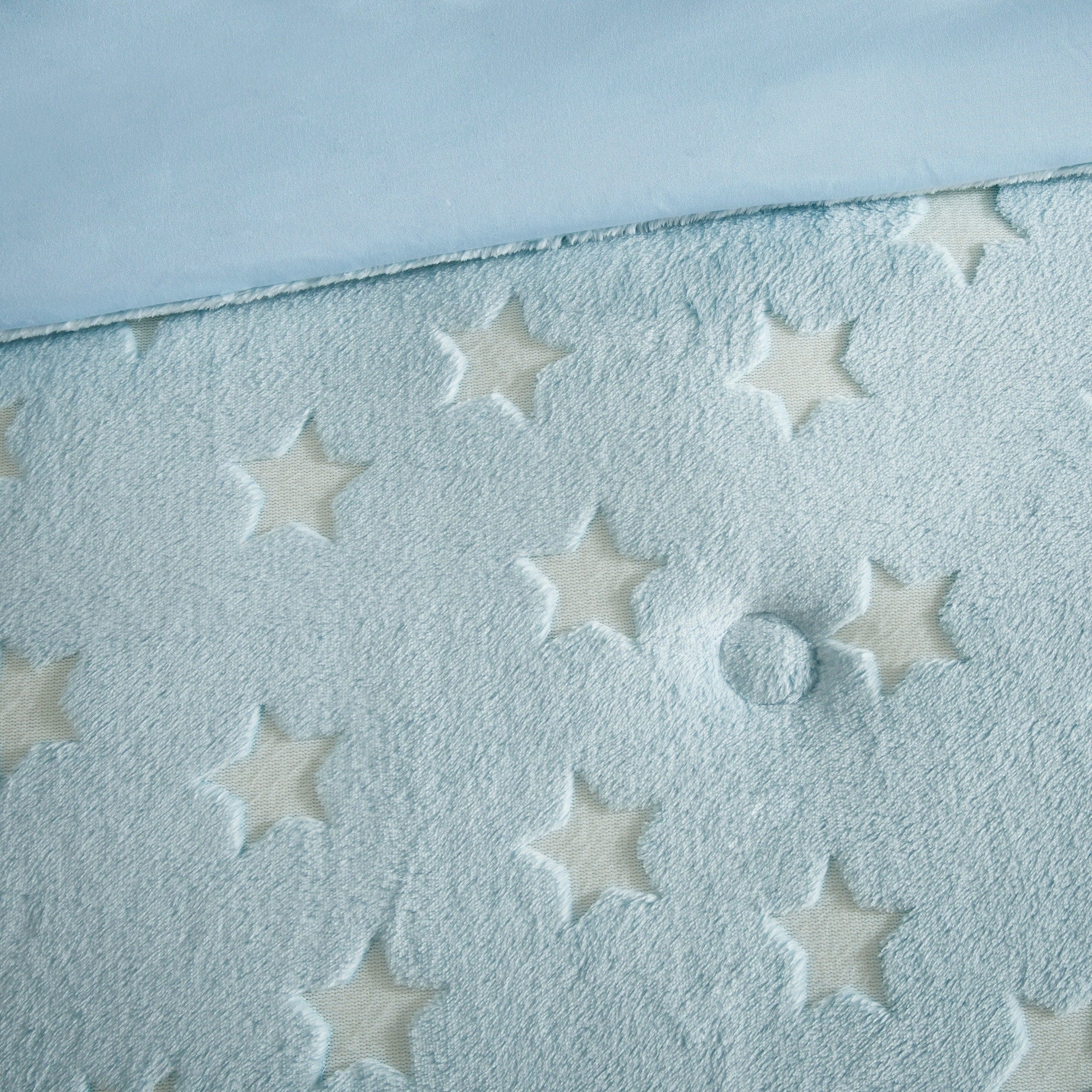 Parure de lit en peluche phosphorescente Avery Aqua par Intelligent Design Kids