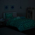 Parure de lit en peluche phosphorescente Avery Aqua par Intelligent Design Kids