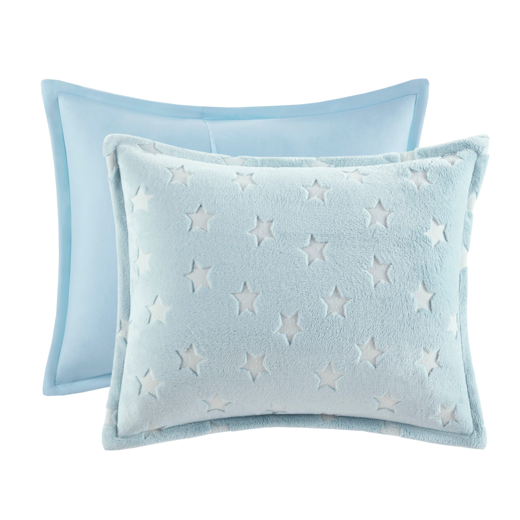 Parure de lit en peluche phosphorescente Avery Aqua par Intelligent Design Kids