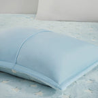 Parure de lit en peluche phosphorescente Avery Aqua par Intelligent Design Kids