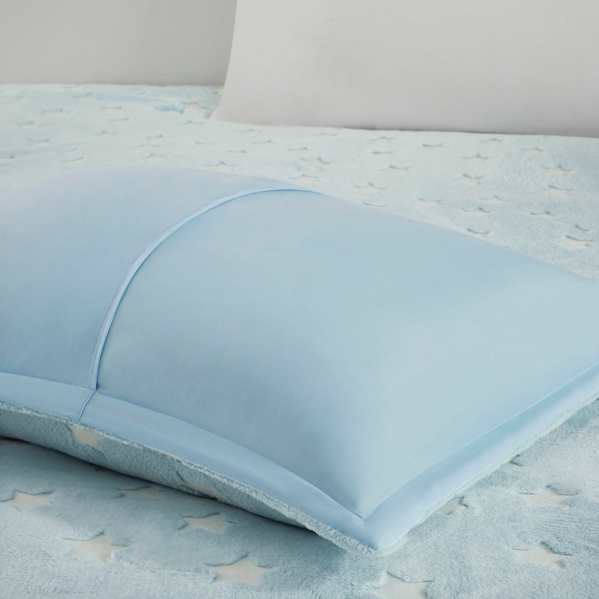 Parure de lit en peluche phosphorescente Avery Aqua par Intelligent Design Kids