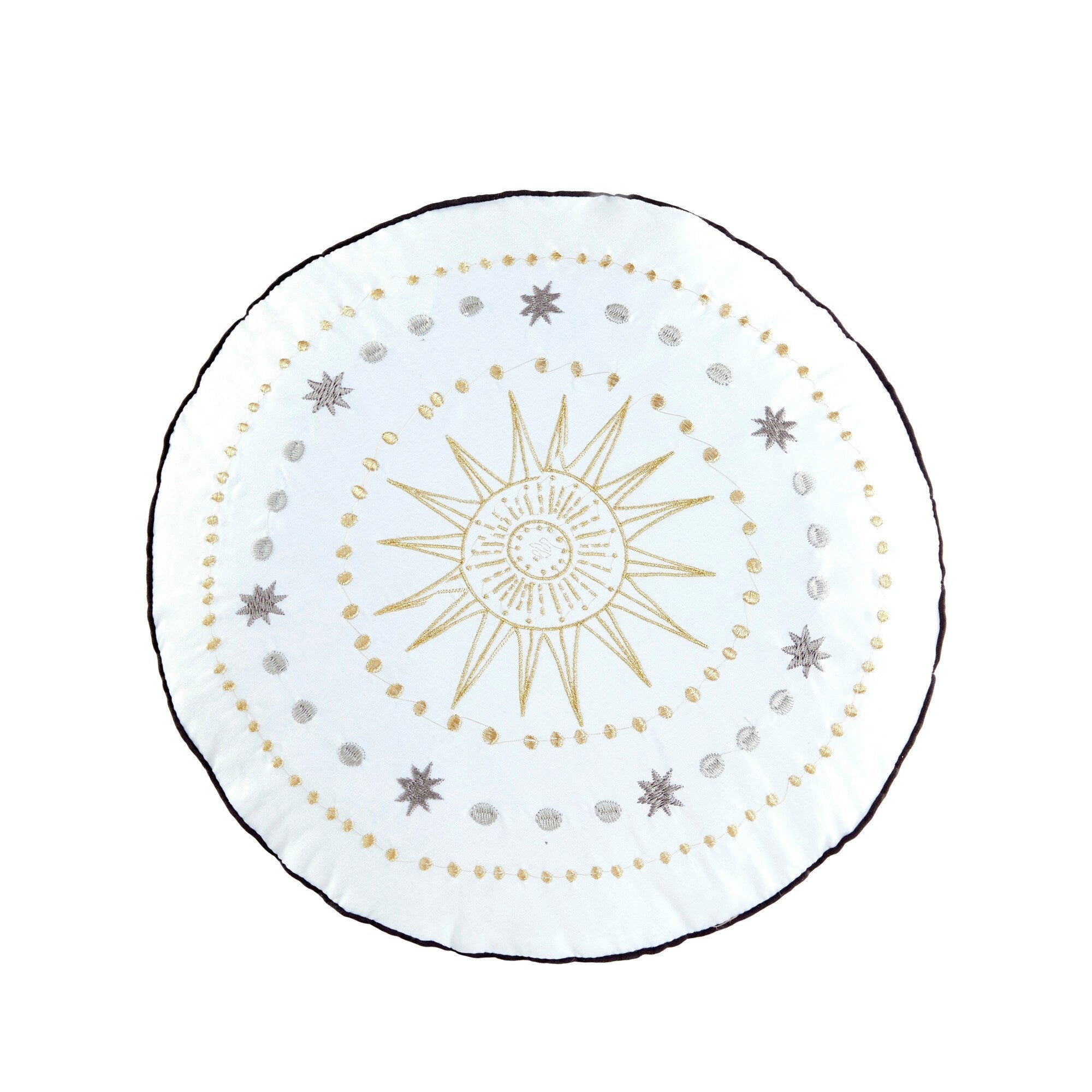 Parure de lit métallique avec coussin décoratif et motif ciel étoilé Ariella pour enfants au design intelligent