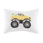 Parure de lit bleue Gavin Monster Truck pour enfants au design intelligent