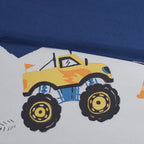 Parure de lit bleue Gavin Monster Truck pour enfants au design intelligent