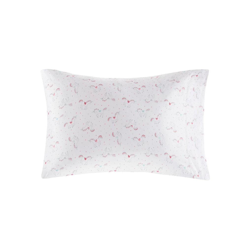 Parure de lit avec draps et housse de couette pour enfants Mia, motif arc-en-ciel et étoiles métalliques, design intelligent