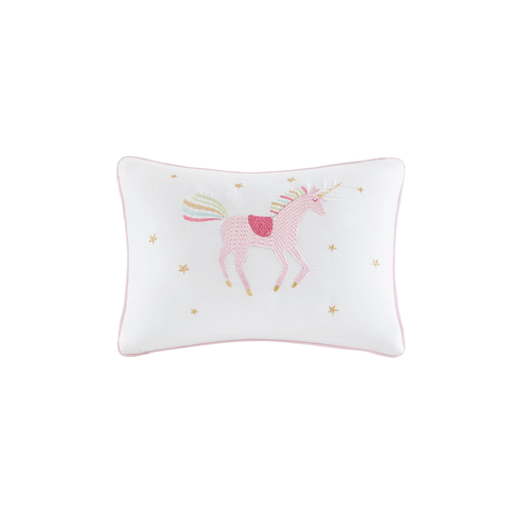 Parure de lit avec draps et housse de couette pour enfants Mia, motif arc-en-ciel et étoiles métalliques, design intelligent