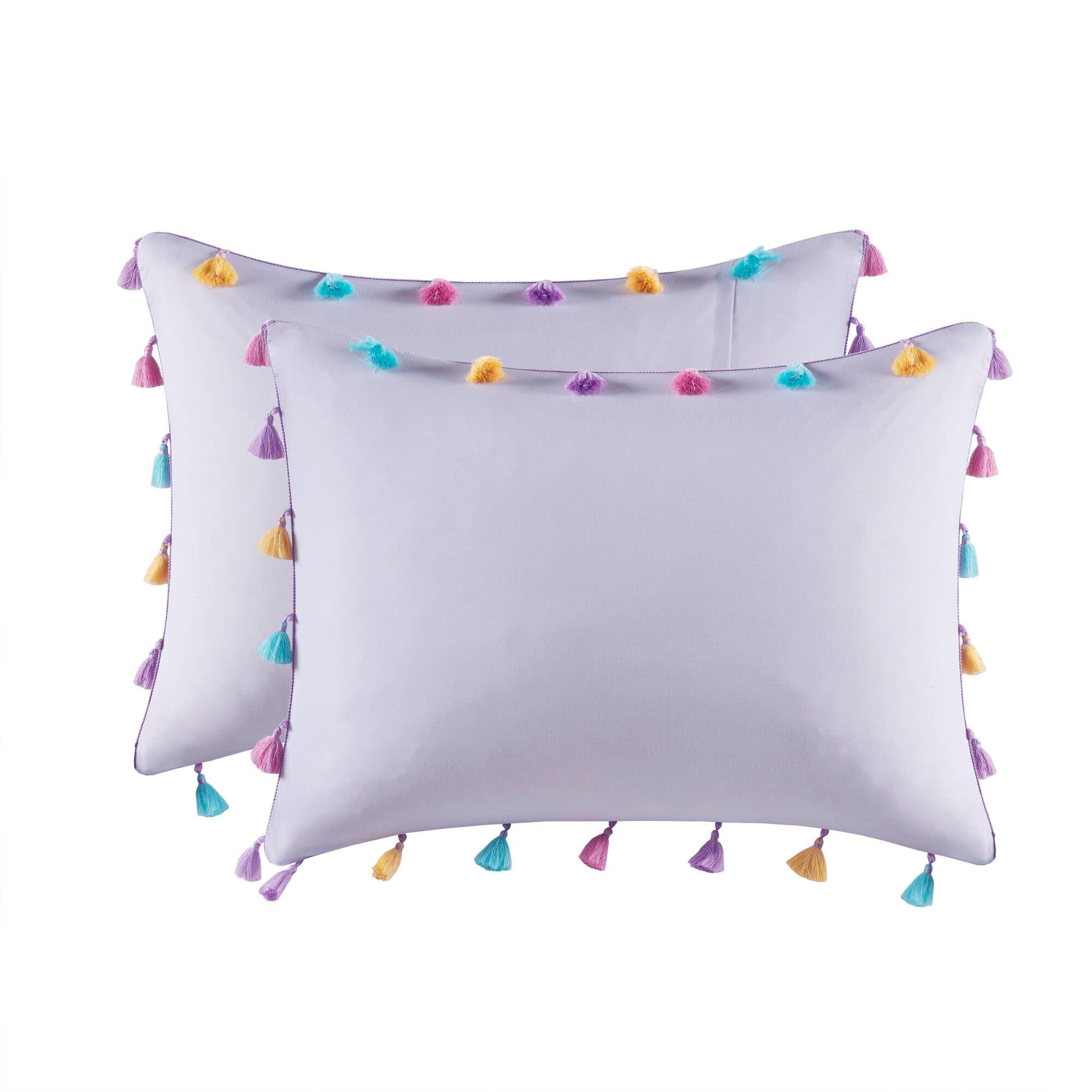 Parure de lit Tanya à pompons et coussin en forme de cœur pour enfants au design intelligent
