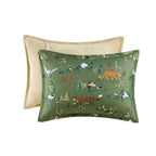 Parure de lit réversible en peluche pour enfants Theo Forest Animals, design intelligent