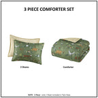 Parure de lit réversible en peluche pour enfants Theo Forest Animals, design intelligent