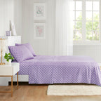 Parure de draps 100 % coton à pois au design intelligent