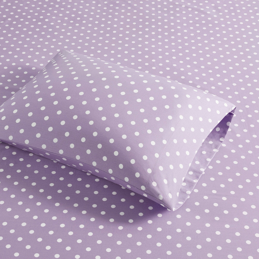 Parure de draps 100 % coton à pois au design intelligent