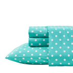 Parure de draps 100 % coton à pois au design intelligent