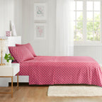 Parure de draps 100 % coton à pois au design intelligent