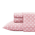 Parure de draps 100 % coton à pois au design intelligent