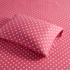Parure de draps 100 % coton à pois au design intelligent