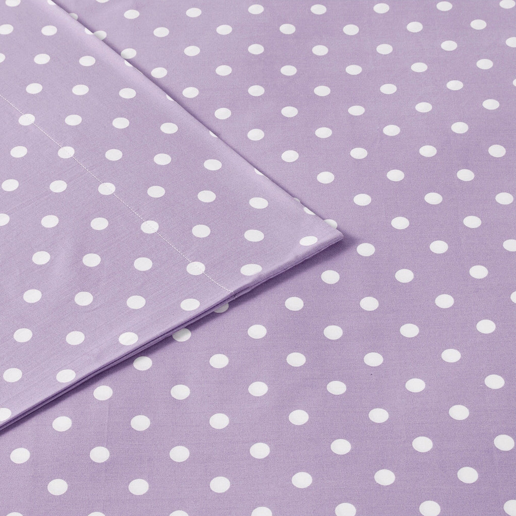Parure de draps 100 % coton à pois au design intelligent