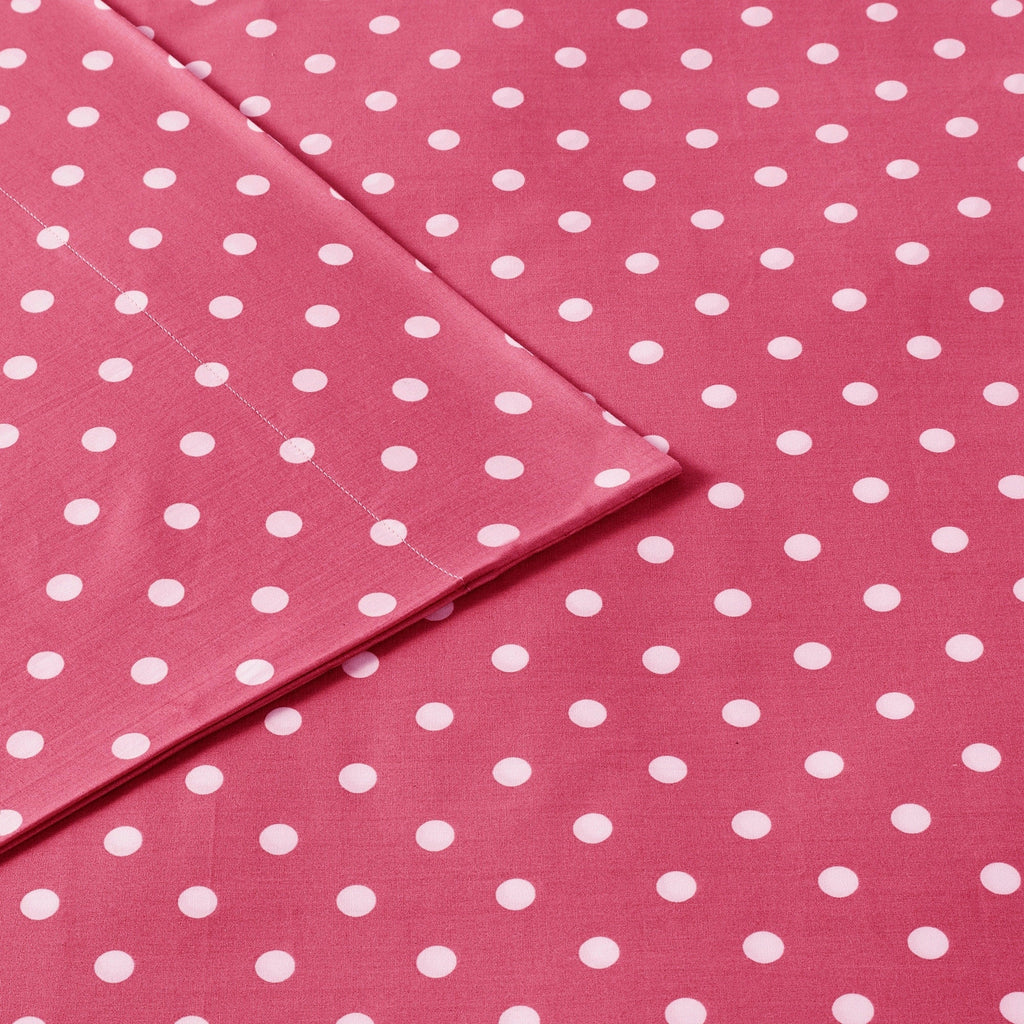 Parure de draps 100 % coton à pois au design intelligent