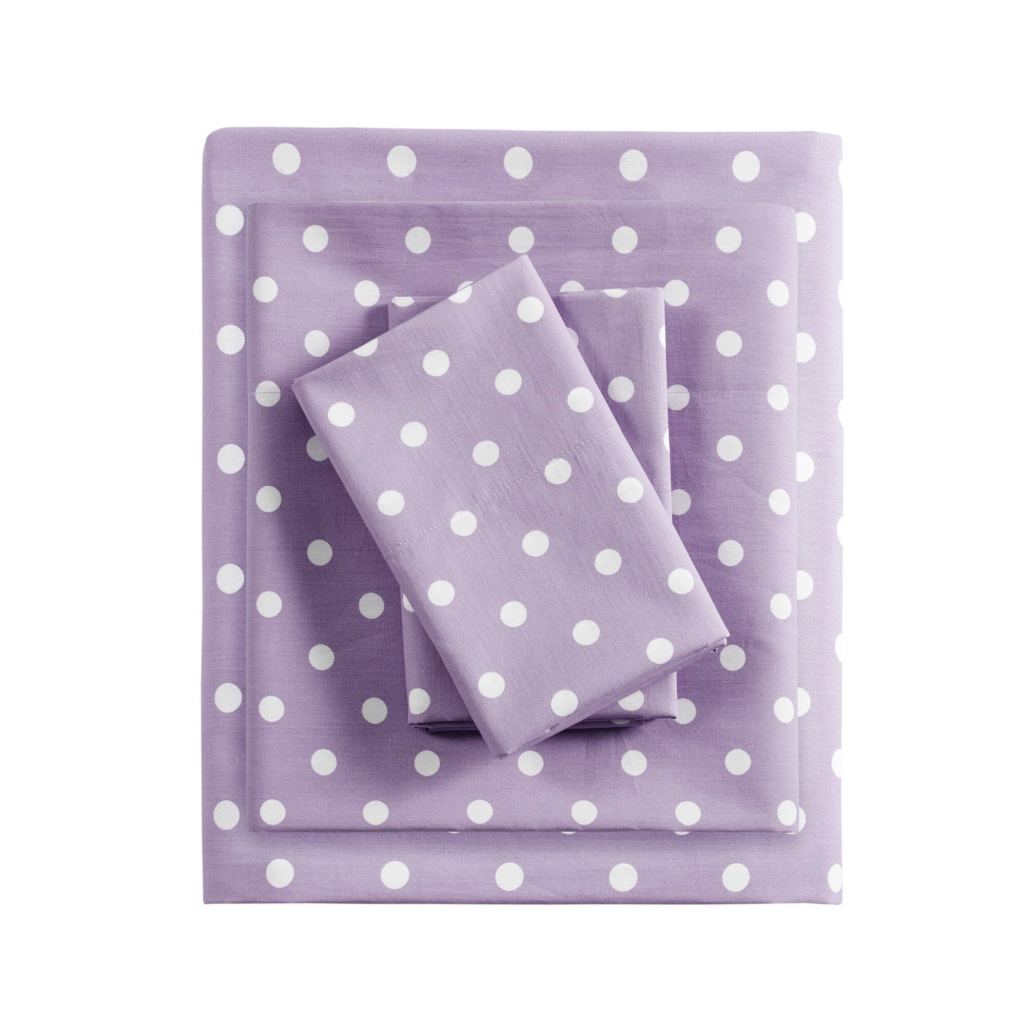 Parure de draps 100 % coton à pois au design intelligent