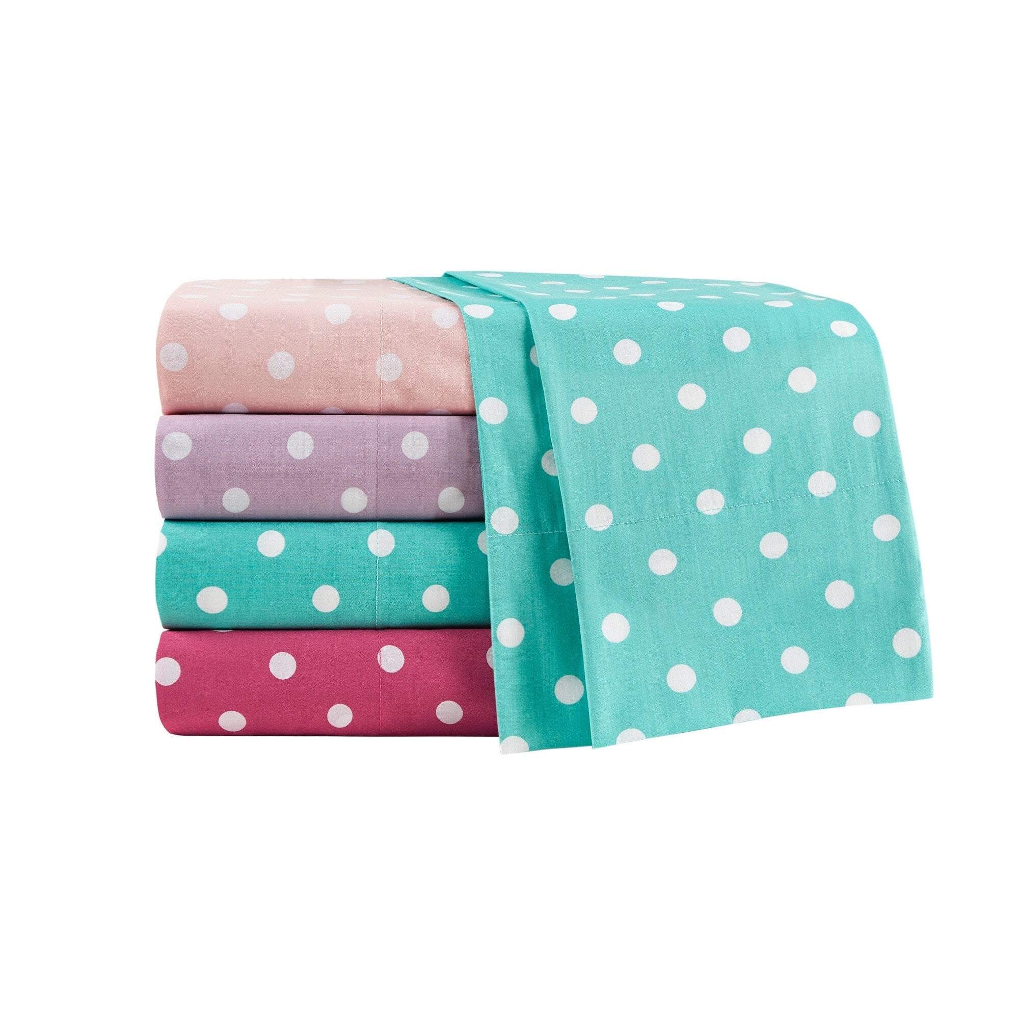 Parure de draps 100 % coton à pois au design intelligent