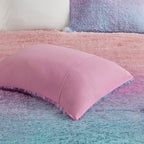Parure de lit en fausse fourrure à poils longs Talia au design intelligent