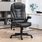 Fauteuil de bureau massant en microfibre avec chauffage, vibration à 6 points, dossier inclinable réglable, accoudoirs rembourrés, télécommande