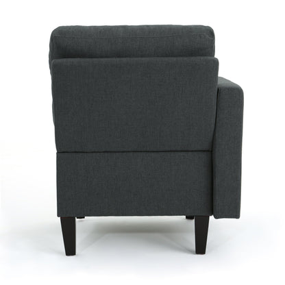 Canapé modulaire 5 pièces style milieu de siècle avec coussins capitonnés pour le salon